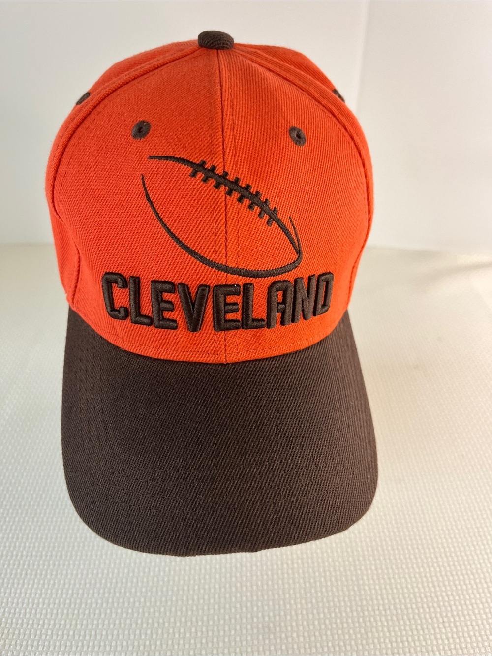 Cleveland Browns Football Orange & Brown Baseball Cap, with raised embroidery OS
